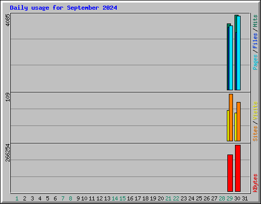 Daily usage for September 2024