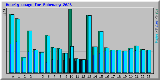 Hourly usage for February 2026