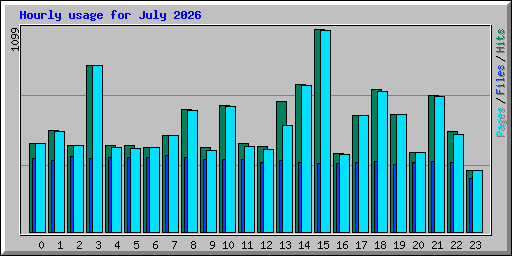Hourly usage for July 2026