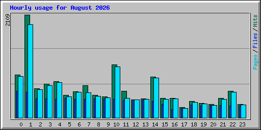 Hourly usage for August 2026